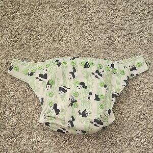 Grovia Hybrid Diaper In The Green Pandas Print.